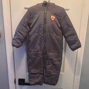 EXCHANGE Charcoal Hooded Puffer Jacket